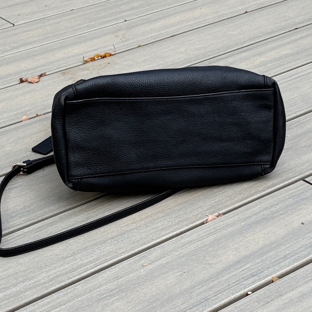 Coach Edie 28 Pebbled Black Leather Shoulder Bag - Picture 9 of 11